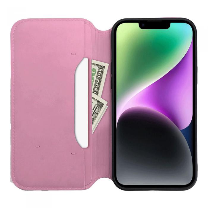 OEM - Dual Pocket fodral fr Samsung A14 4G ljusrosa