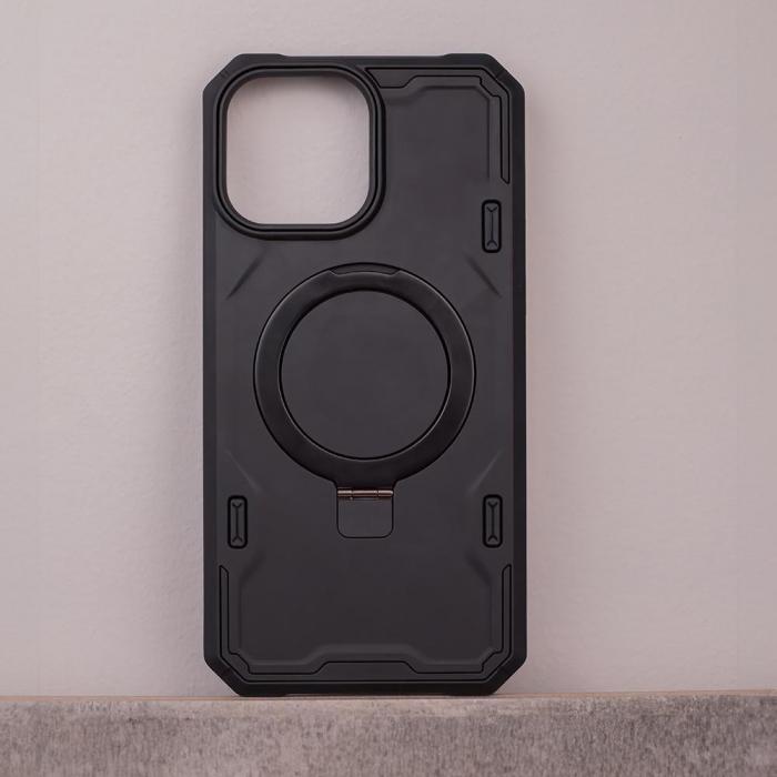 OEM - Defender Mag Ring Skal iPhone 12 Pro Max Stttligt Svart