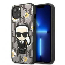 KARL LAGERFELD - Karl Lagerfeld iPhone 13 Skal Flower Ikonik Karl - Grå