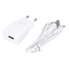 Maxlife - Maxlife Väggladdare 1x USB 2.1A + USB-C Kabel MXTC-01 - Vit