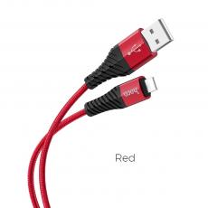 Hoco - HOCO COOL USB-A till Lightning kabel 1m Röd