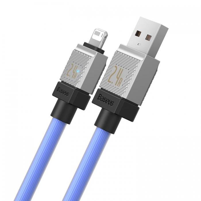 BASEUS - Baseus USB Till Lightning 1m Kabel 2.4A CoolPlay - Bl