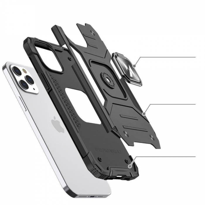 Wozinsky - Wozinsky iPhone 14 Pro Max Skal Ring Armor - Svart