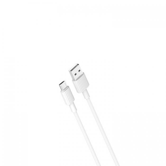 XO - XO Kabel USB-A till Micro-USB 1m 2.4A - Vit