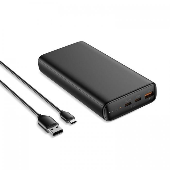 Veger - VEGER Powerbank 20000 mAh 100W PD QC 3.0 5A T100 - Svart