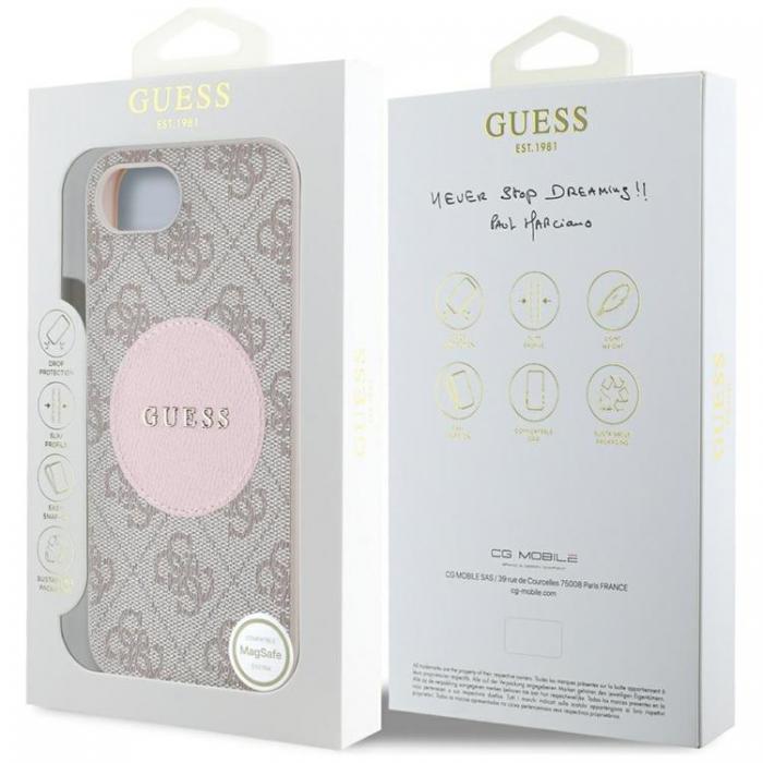 Guess - Guess iPhone 16e Mobilskal MagSafe 4G Circle Classic Logo