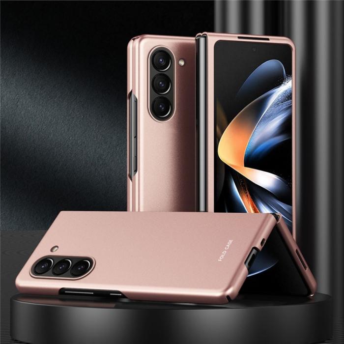 A-One Brand - Galaxy Z Fold 5 Mobilskal Rubberized - Rosa Guld