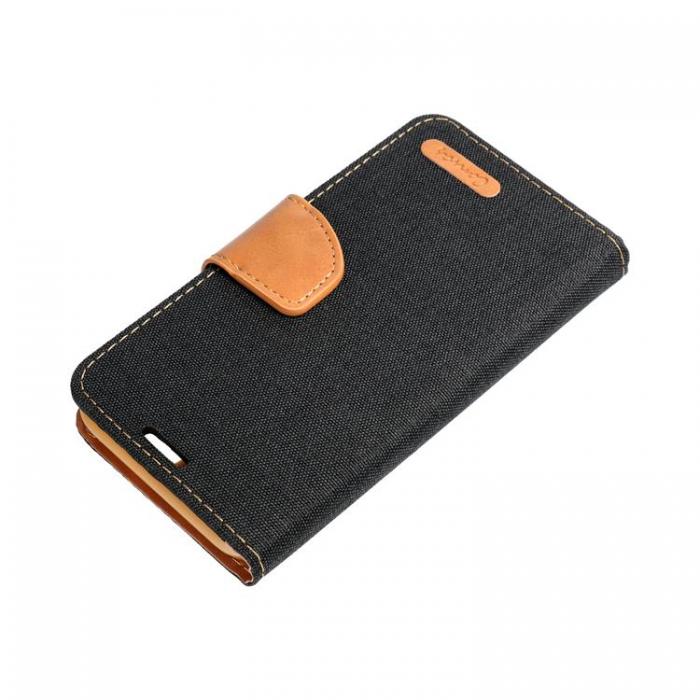 A-One Brand - CANVAS Plnboksfodral Fr Galaxy A54 5G - Svart