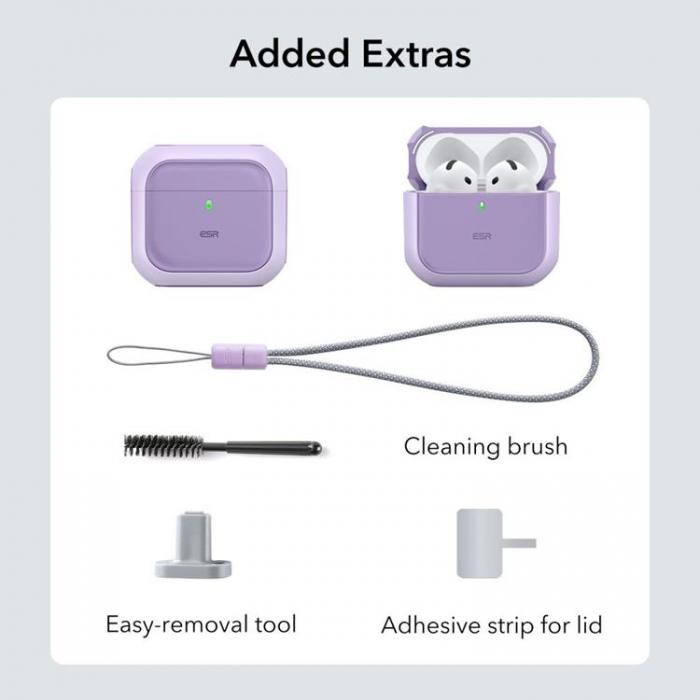 ESR - ESR Airpods 4 Skal Magsafe Orbit Halolock - Lila