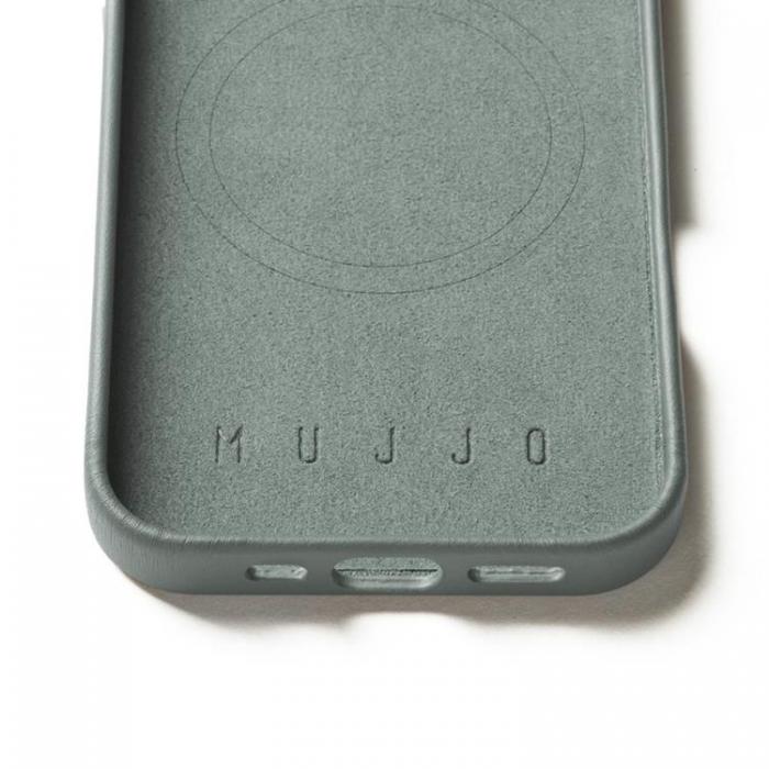 Mujjo - Mujjo iPhone 16 Pro Mobilskal MagSafe Lder - Grn Rk