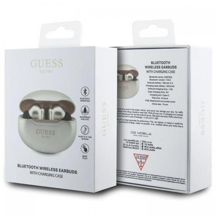 Guess - Guess TWS EST Bluetooth In-Ear Hrlurar + Dockingsstation - Guld