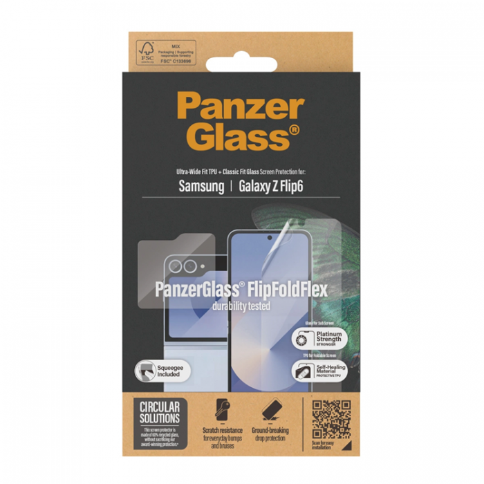 Panzer - Panzer Galaxy Z Flip 6 Bundle 2in1 Hrdat Glas + Skrmskydd SAFE