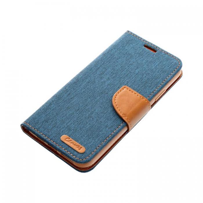 A-One Brand - CANVAS Plnboksfodral Fr Galaxy A34 5G - Marinbl