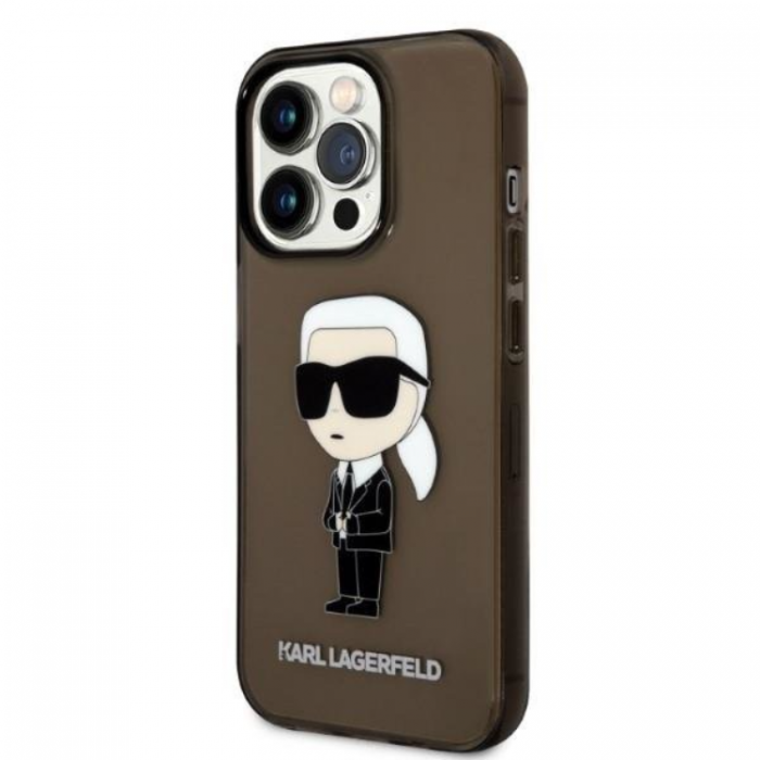 KARL LAGERFELD - Karl Lagerfeld iPhone 14 Pro Mobilskal Ikonik - Svart