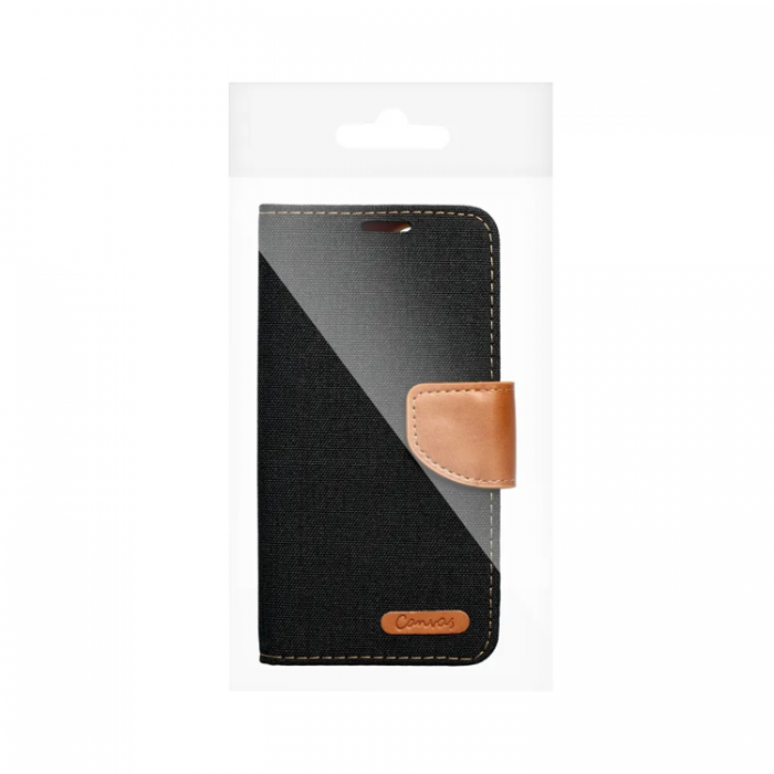 A-One Brand - iPhone 16 Plnboksfodral Canvas - Svart