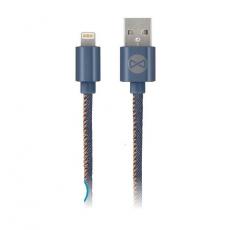 Forever - Forever USB Till Lightning 1m Kabel 2A Jeans - Blå