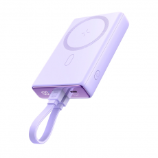 Joyroom - Joyroom Powerbank 10000mAh 20W Med Kabel - Lila