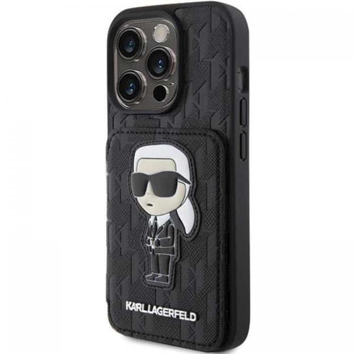 KARL LAGERFELD - Karl Lagerfeld iPhone 15 Pro Max Mobilskal Korthllare Monogram Ikonik