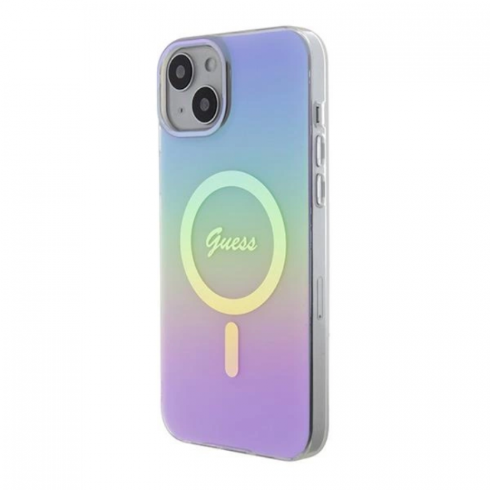 Guess - Guess iPhone 15 Plus Mobilskal Magsafe IML Iridescent - Lila