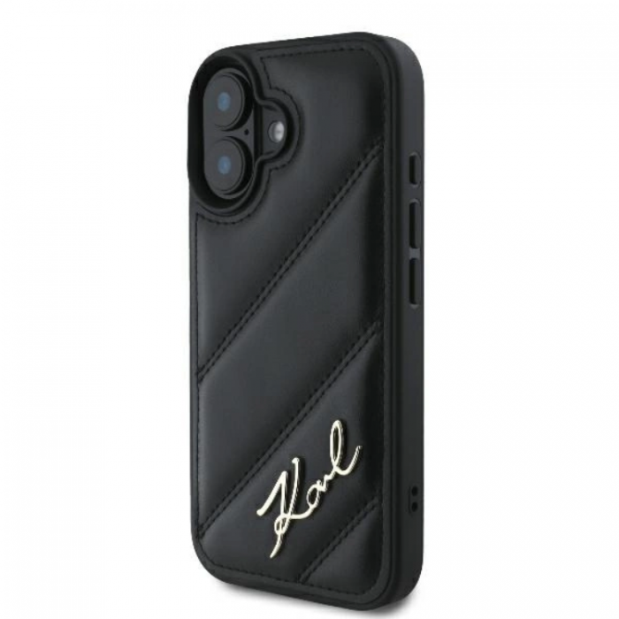 KARL LAGERFELD - Karl Lagerfeld iPhone 16 Mobilskal Quilted Signature - Svart