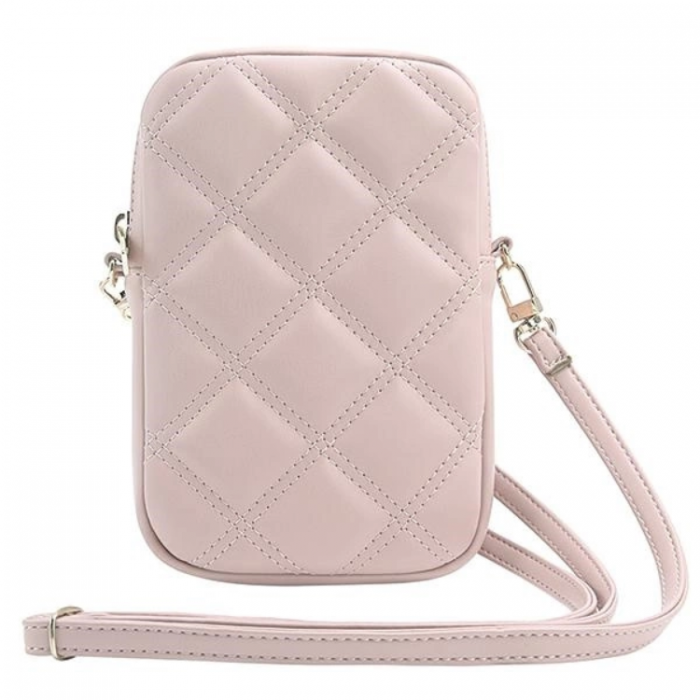 Guess - Guess Mobilvska Zip Quilted 4G - Rosa