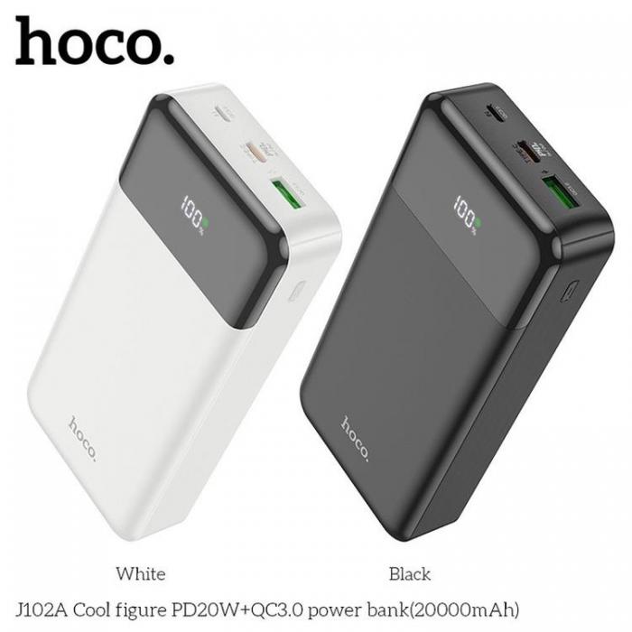 Hoco - Hoco Powerbank 20000 mAh 20W PD QC3.0 3A J102A - Svart