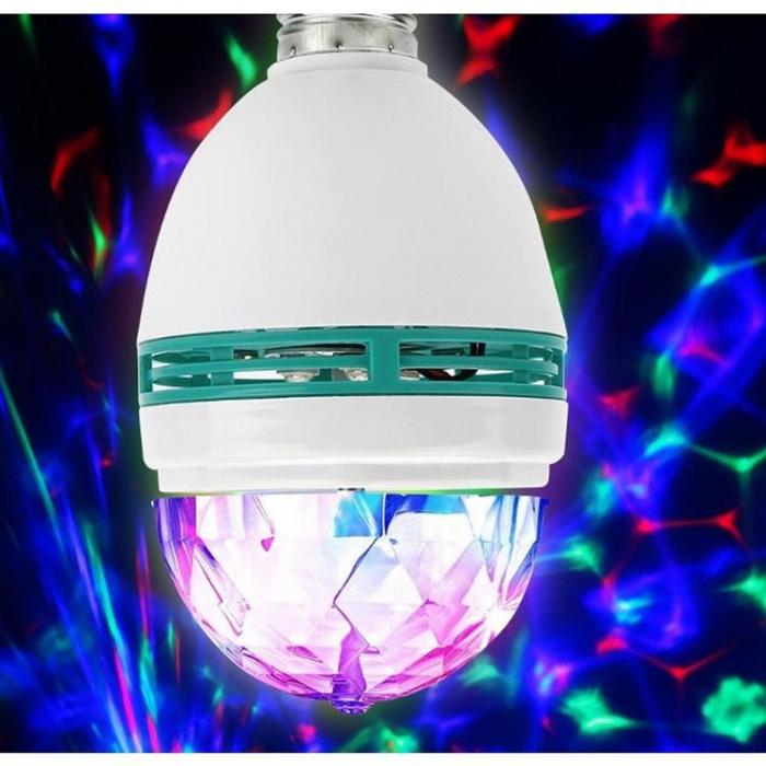 OEM - Disco LED-lampa Mini Partyljus RGB roterande E27 LBMPL