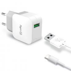 Celly - Celly USB-laddare USB-C 2,4A - Vit