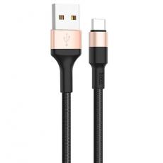 Hoco - Hoco Xpress USB-C till USB-A kabel 1m - Svart Guld