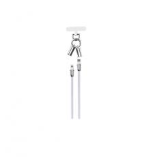 Devia - Devia 2in1 USB-C till Lightning Kabel 27W 0.3m Lanyard - Lila