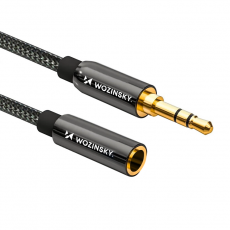 Wozinsky - Wozinsky Förlängnings AUX Kabel Mini Jack 3m - Svart