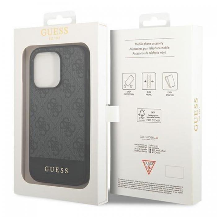 Guess - GUESS iPhone 14 Pro Skal Stripe Collection - Gr