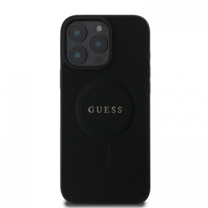 Guess - Guess iPhone 16 Pro Max Mobilskal Magsafe Saffiano Peony Classic Logo