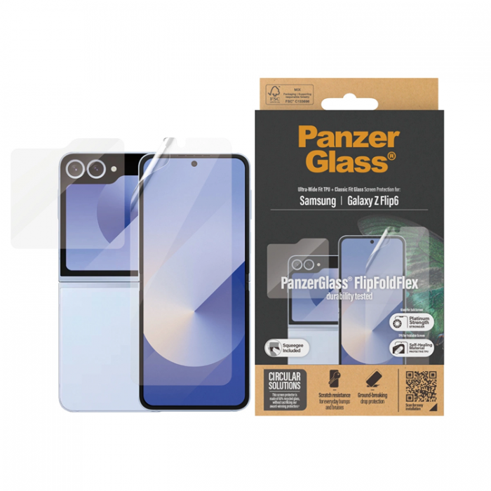 Panzer - Panzer Galaxy Z Flip 6 Bundle 2in1 Hrdat Glas + Skrmskydd SAFE