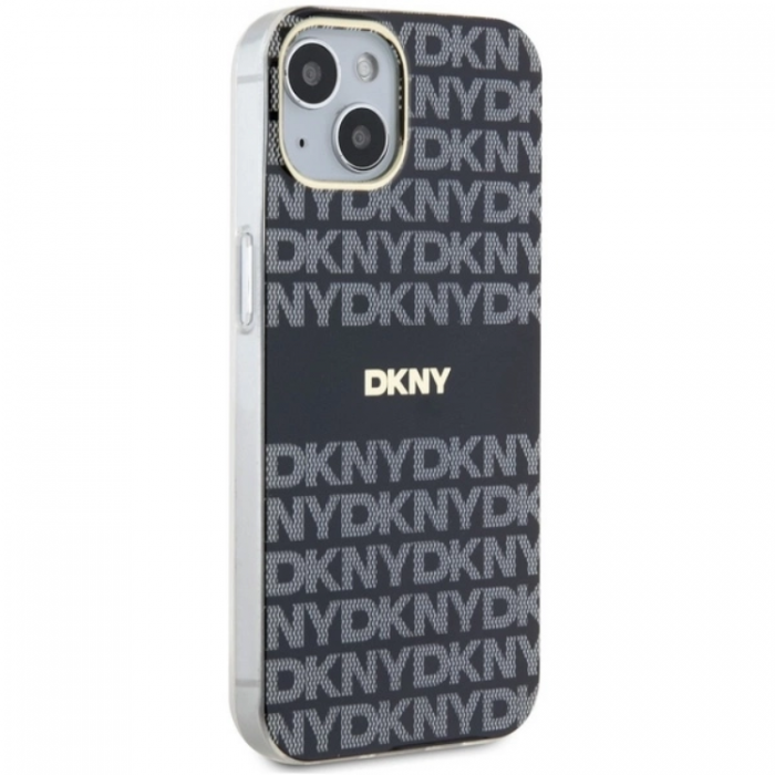 DKNY - DKNY iPhone 15/14 Plus Mobilskal Magsafe IML Mono & Stripe - Svart