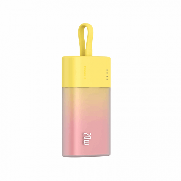 BASEUS - Baseus Powerbank 5200mAh Popsicle 20W - Gul/Rosa