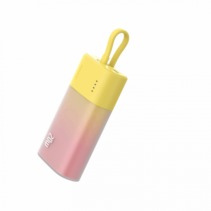 BASEUS - Baseus Powerbank 5200mAh Popsicle 20W - Gul/Rosa