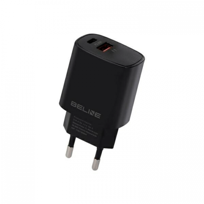 Beline - Beline Vggladdare USB-C Till USB-A (20W) - Svart