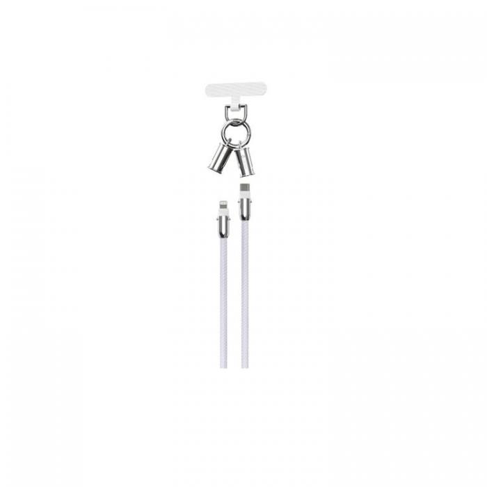 Devia - Devia 2in1 USB-C till Lightning Kabel 27W 0.3m Lanyard - Lila