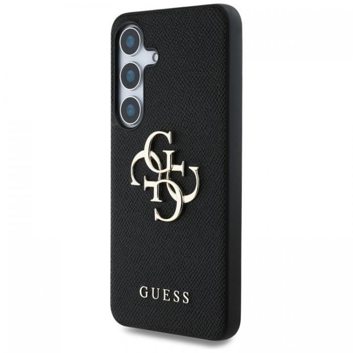 Guess - Guess Galaxy S25 Plus Mobilskal Grained Big 4G Logo Small Classic - Svart