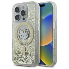 Hello Kitty - Hello Kitty iPhone 16 Pro Max Mobilskal MagSafe Liquid Glitter - Vit Guld