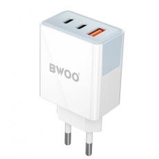 BWOO - BWOO Väggladdare 40W 2xUSB-C 1xUSB-A - Vit