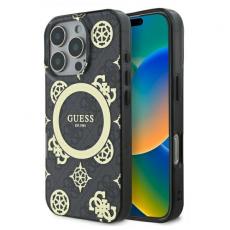 Guess - Guess iPhone 16 Pro Max Mobilskal MagSafe IML Peony On 4G - Svart