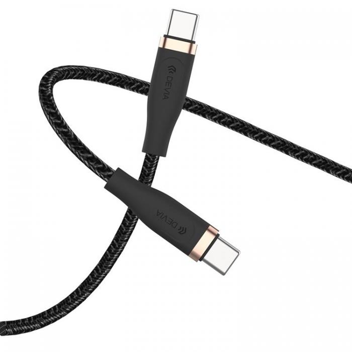 Devia - Devia USB-C Till USB-C 60W Kabel 3A 1.5m Star EC320 PD Svart