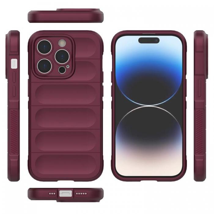 OEM - iPhone 14 Pro Skal Magic Shield Flexible Armored - Burgundy