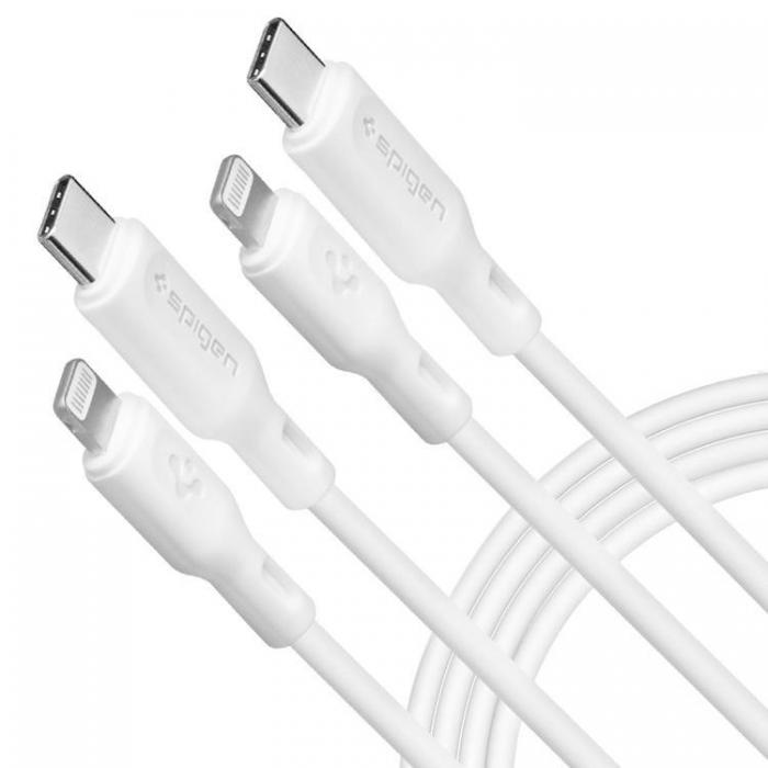 Spigen - Spigen 2-Pack Lightning Kabel Durasync Mfi 100cm - Vit