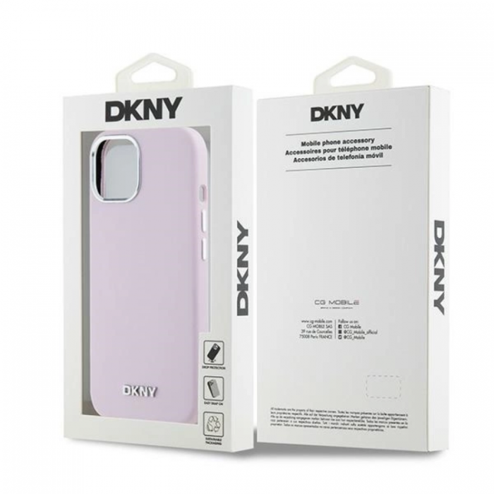 DKNY - DKNY iPhone 15/14/13 Mobilskal Magsafe Liquid Silikon Small Metal Logo