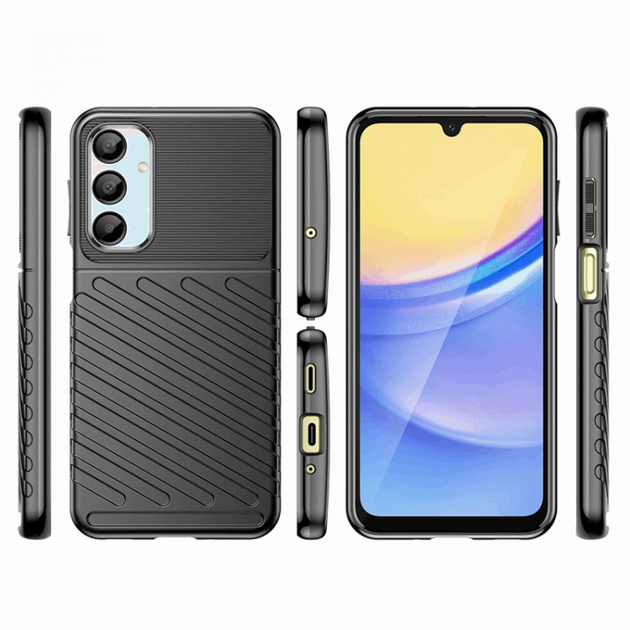 A-One Brand - Galaxy A56/A36 Mobilskal Thunder Armored - Svart