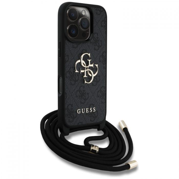 Guess - Guess iPhone 16 Pro Mobilskal Crossbody Big Logo - Svart