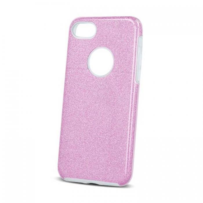 A-One Brand - iPhone 16 Pro Max Mobilskal Glitter 3in1 - Rosa